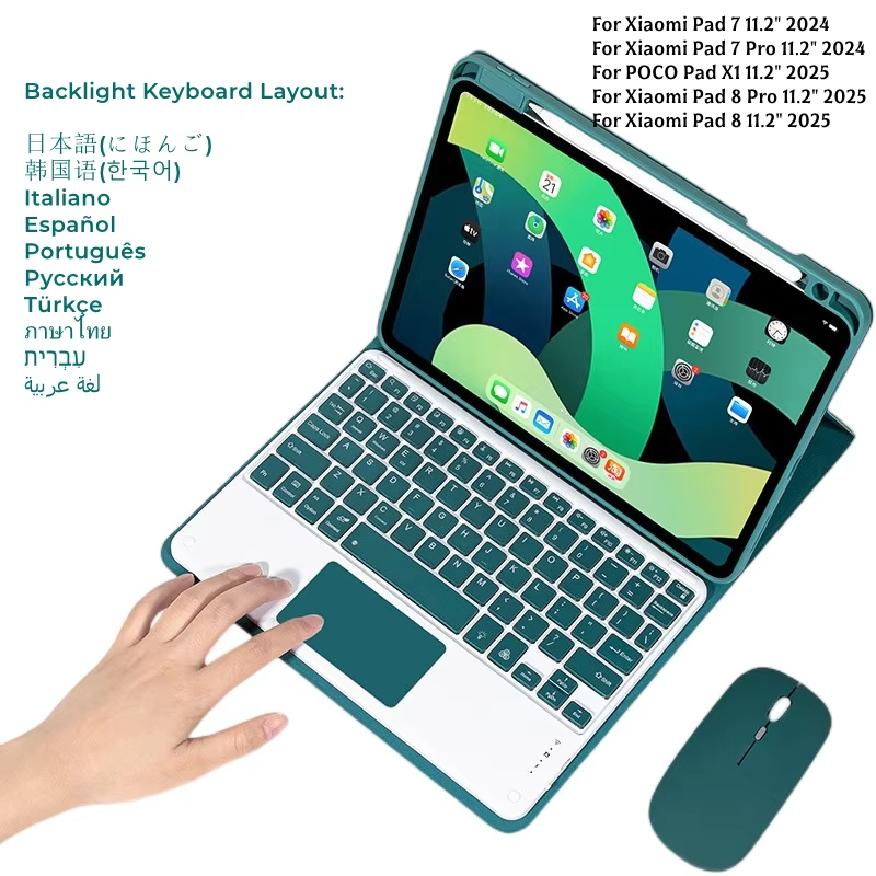 Gaming Keyboard Mechanical Wireless - Podświetlana klawiatura z myszką do Xiaomi