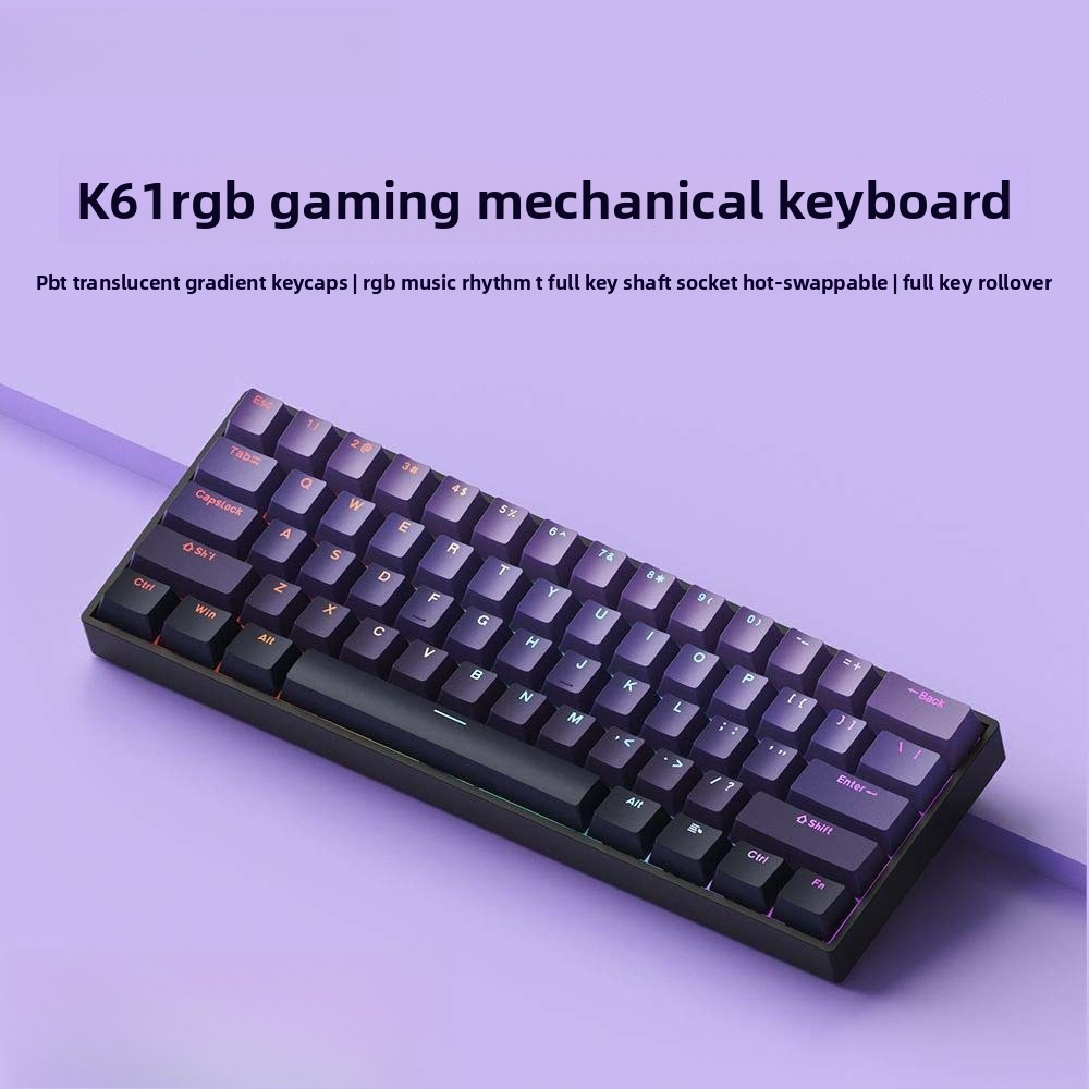 Gaming Keyboard Mobile - Klawiatura 60% bezprzewodowa Bluetooth 2.4G mechaniczna