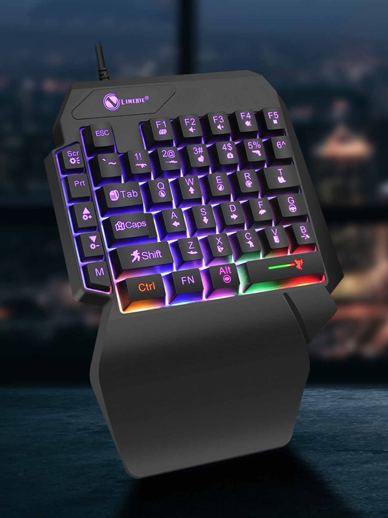 Gaming Keyboard Half - Mechaniczna jednoręczna przewodowa klawiatura do lekkich