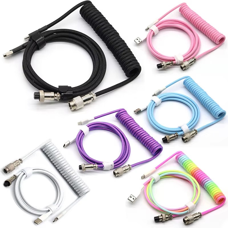 Gaming Keyboard Types - Kabel spiralny USB typu C do