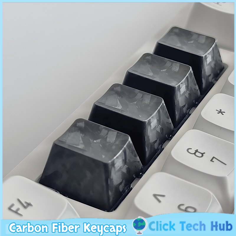 Keyboard Gaming Black - Czarne nakładki na klawisze z włókna