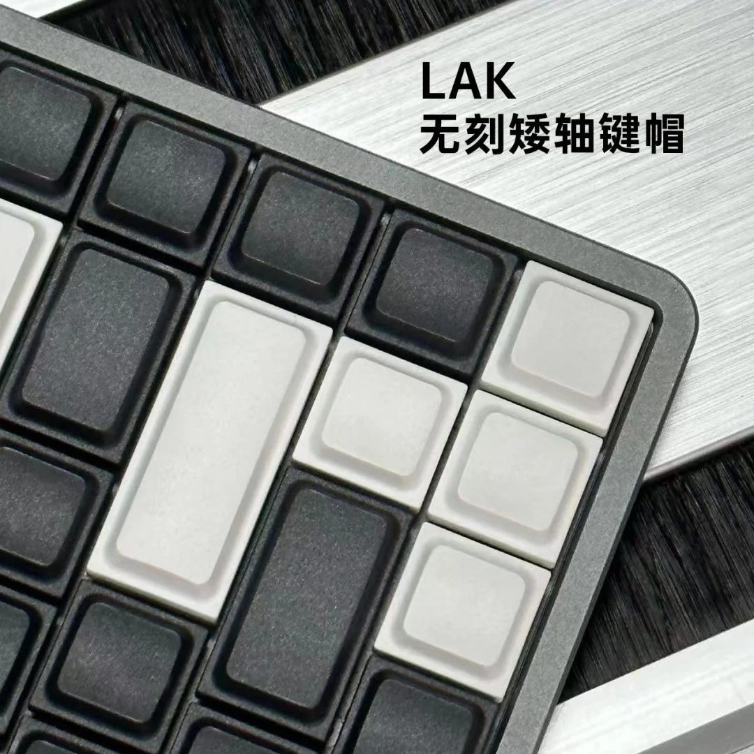 Keyboard Gaming Black - Zestaw niskoprofilowych keycapów LAK, bez grawerowania,