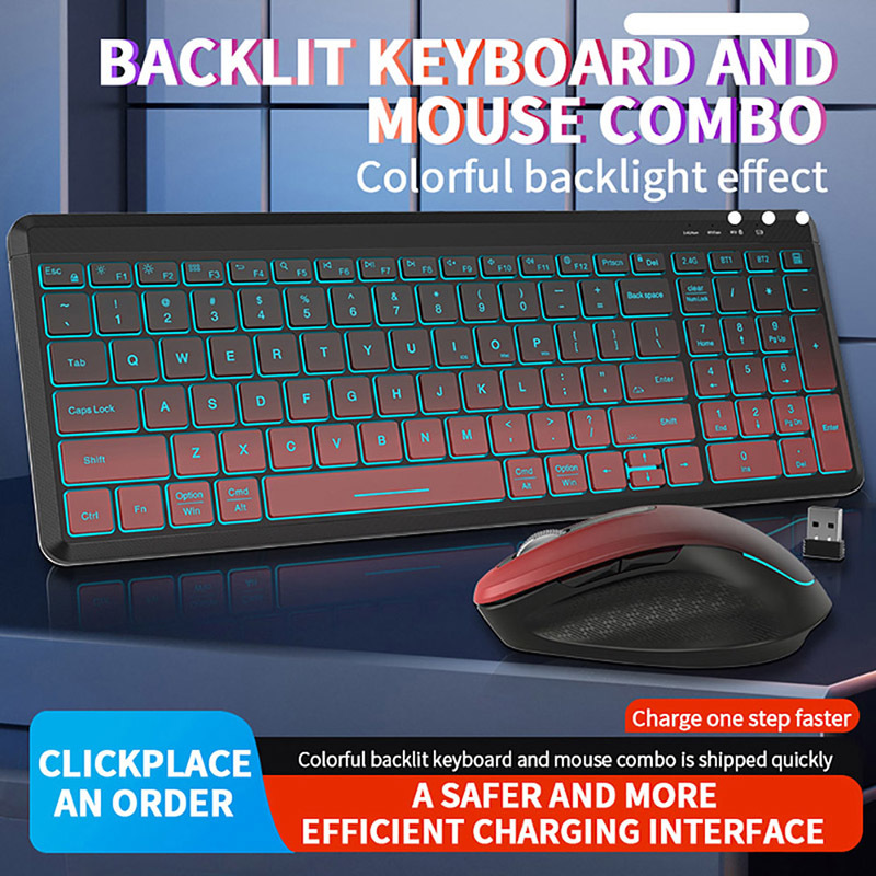 RGB Backlit Silent Wireless Ke – Gaming Keyboard Bundle recenzja i cena