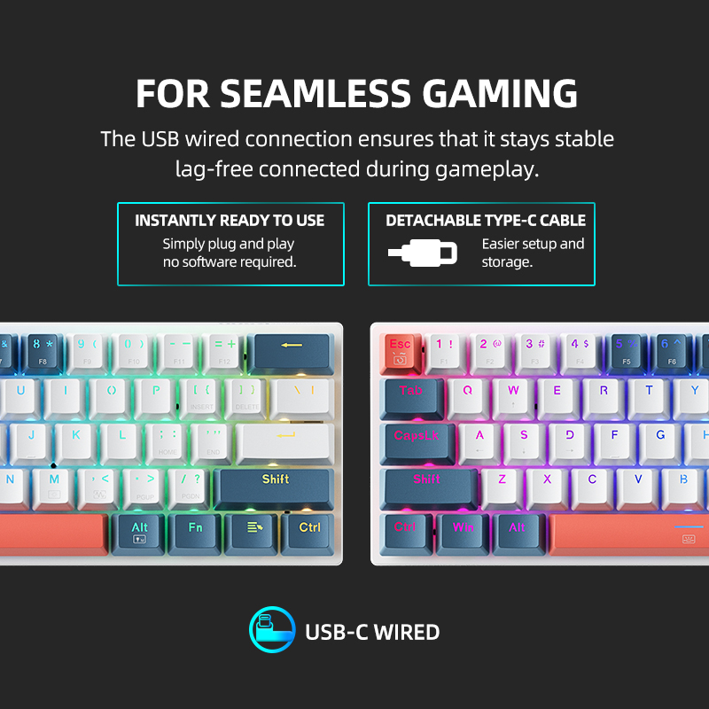 K500-B61 Machenike Mini Mechan – Gaming Keyboard Mechanical Wireless recenzja i cena