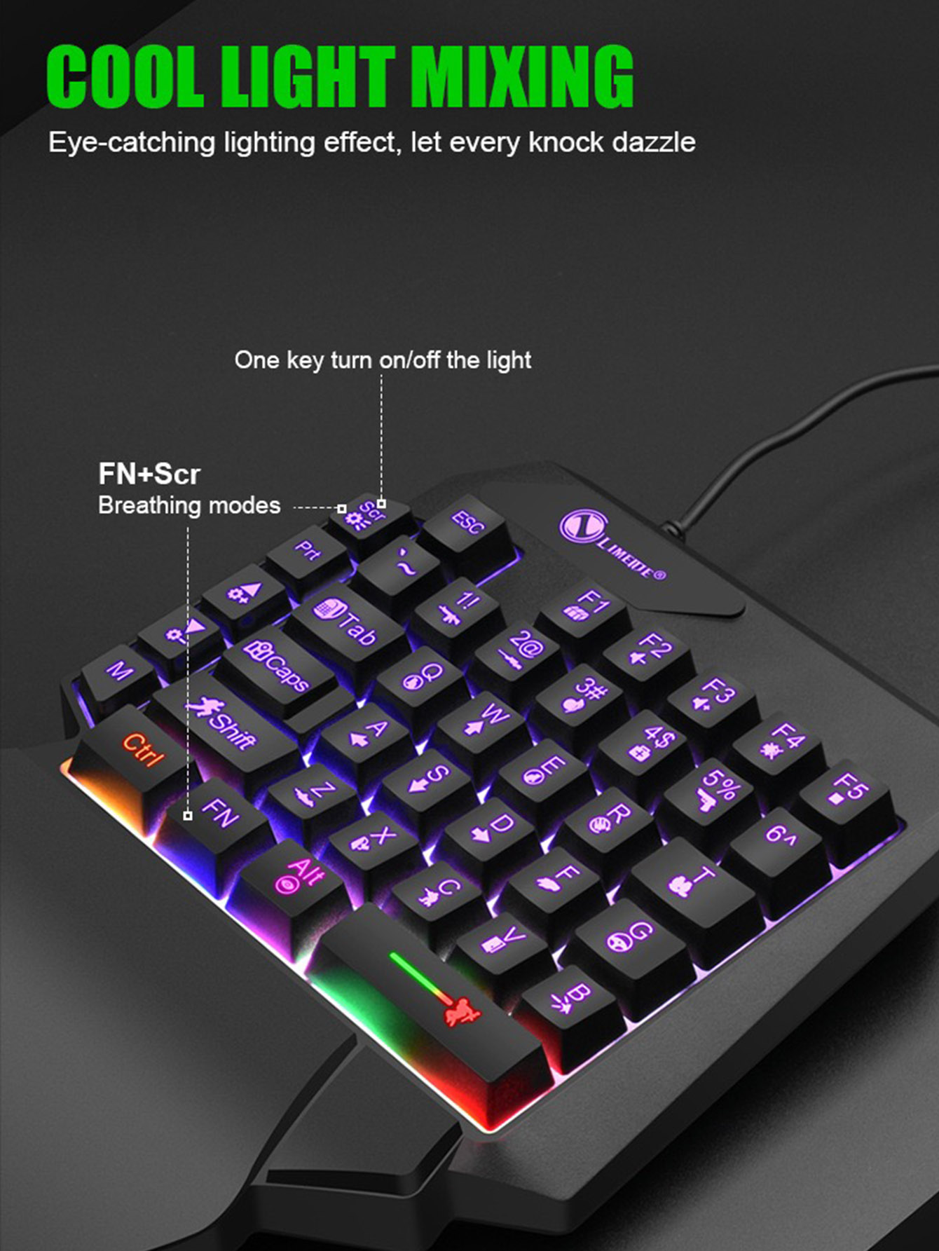 Mechaniczna jednoręczna przewo – Gaming Keyboard Half recenzja i cena