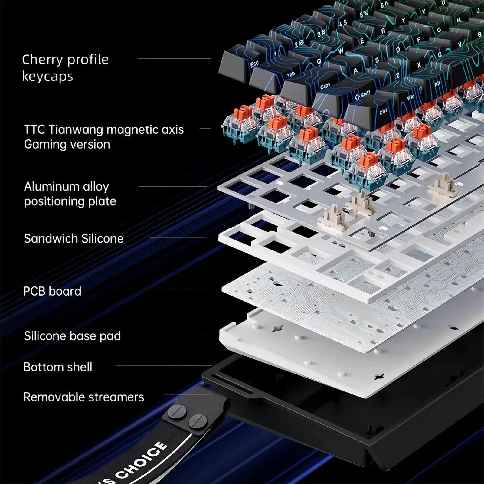 Klawiatura gamingowa MCHOSE AC – Gaming Keyboard Hall Effect Switches recenzja i cena