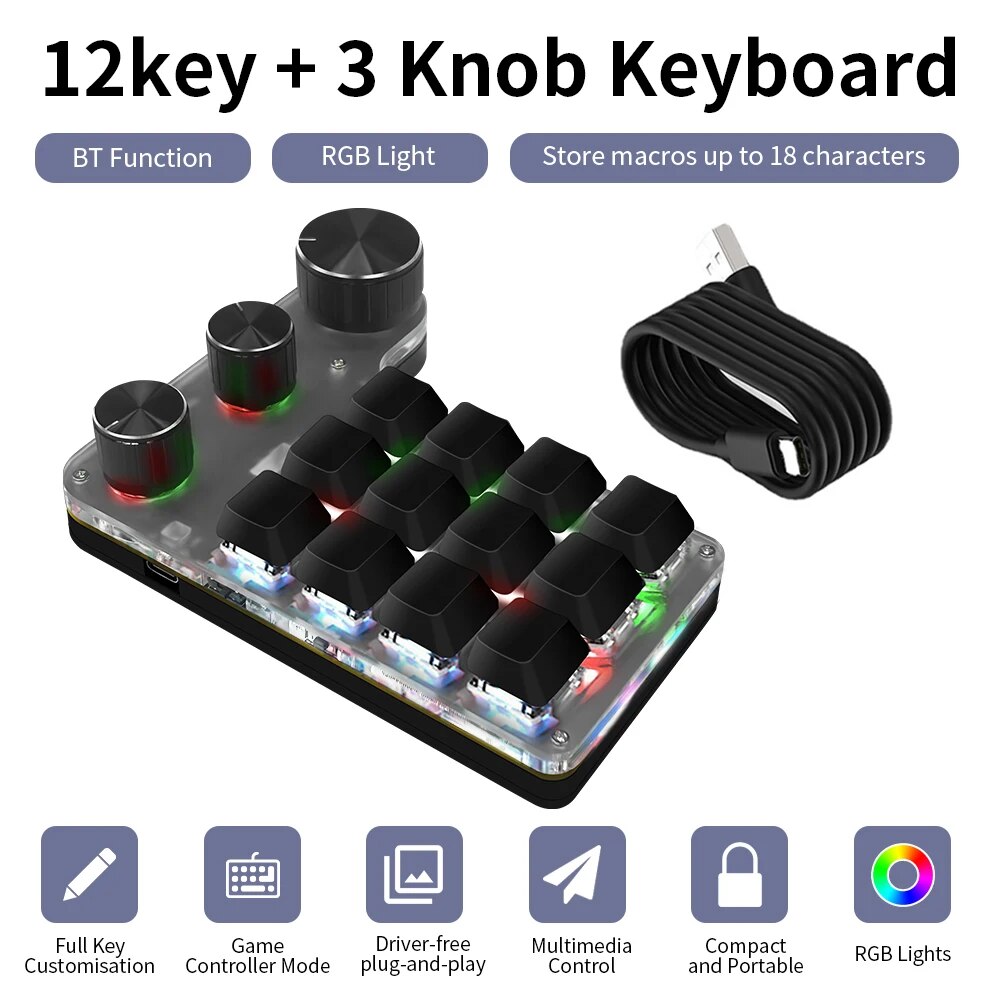 Programowanie Bluetooth Makro  – Gaming Keyboard Mechanical Wireless recenzja i cena