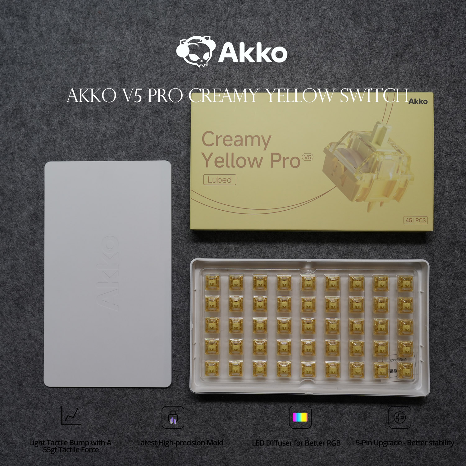 Akko V5 Pro Cream Yellow Switc – Keyboard Lube Kit recenzja i cena