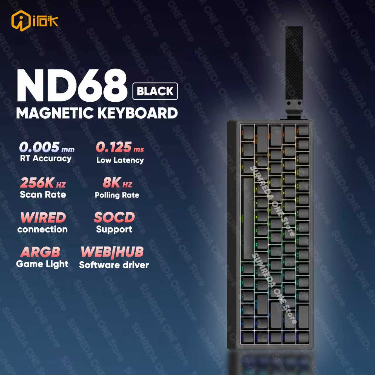 Klawiatura mechaniczna IROK ND – Gaming Keyboard Hall Effect Switches recenzja i cena